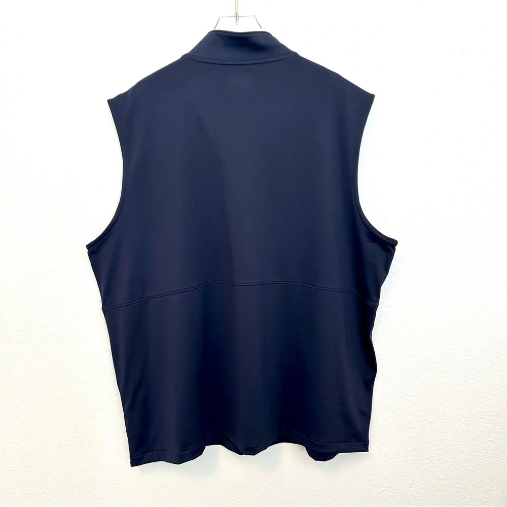 Lands End Rapid Dry Sporty Zip Vest Jacket Dadcore Layer Navy Blue Size XL
